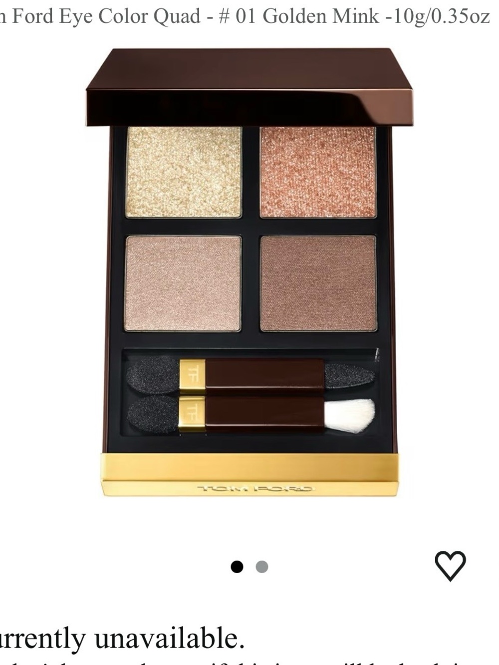 Tom Ford Eye Color Quad - Gold Mink 01 SOLD OUT EVERYWHERE